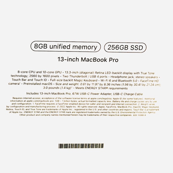 New Macbook PRO 13 inch Box Only - Picture 2 of 3